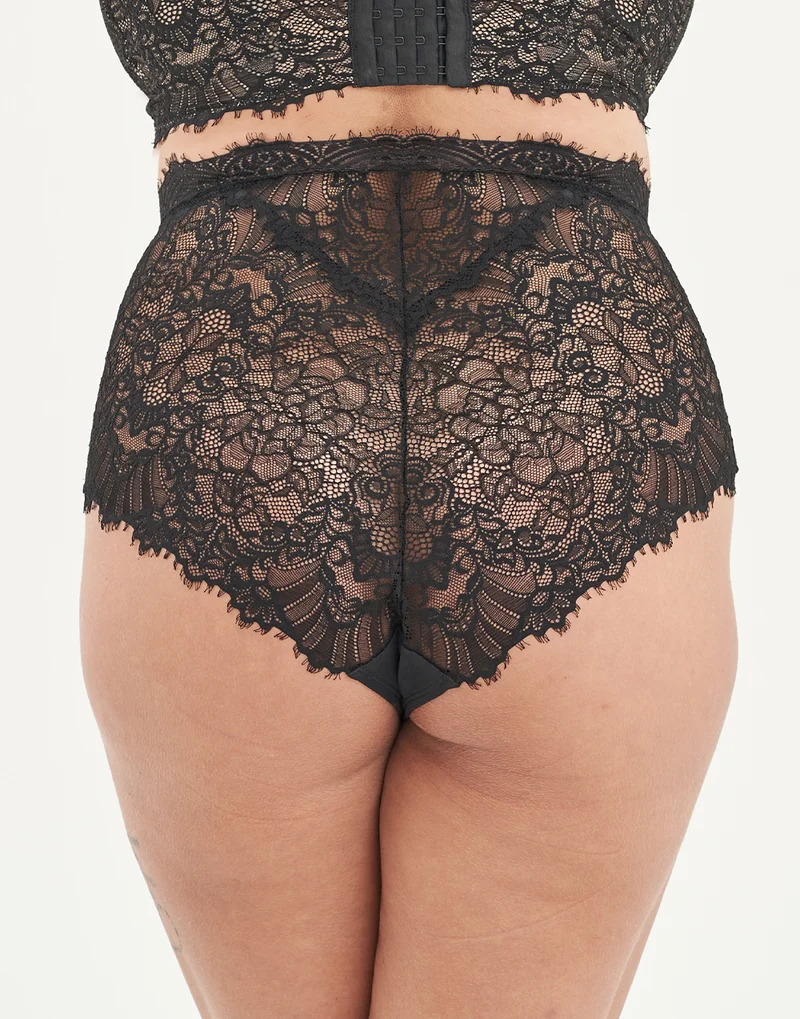 High-Waist-Panty Sophia Black/Beige