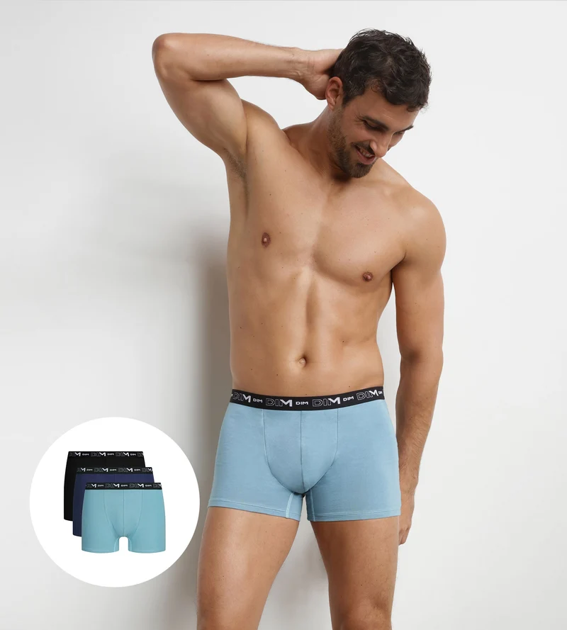 3er-Pack Boxershorts für Herren Intemporel Bleu Ciel Dim Coton Stretch