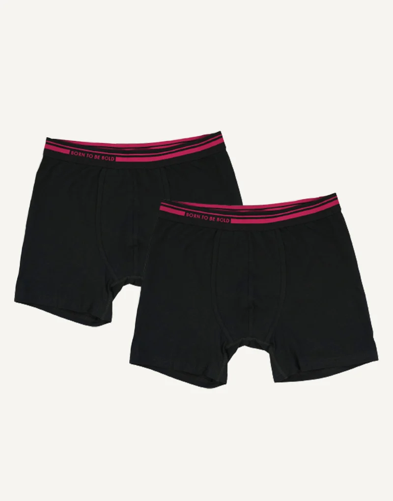 Boxershorts-Set Black/Bordeaux