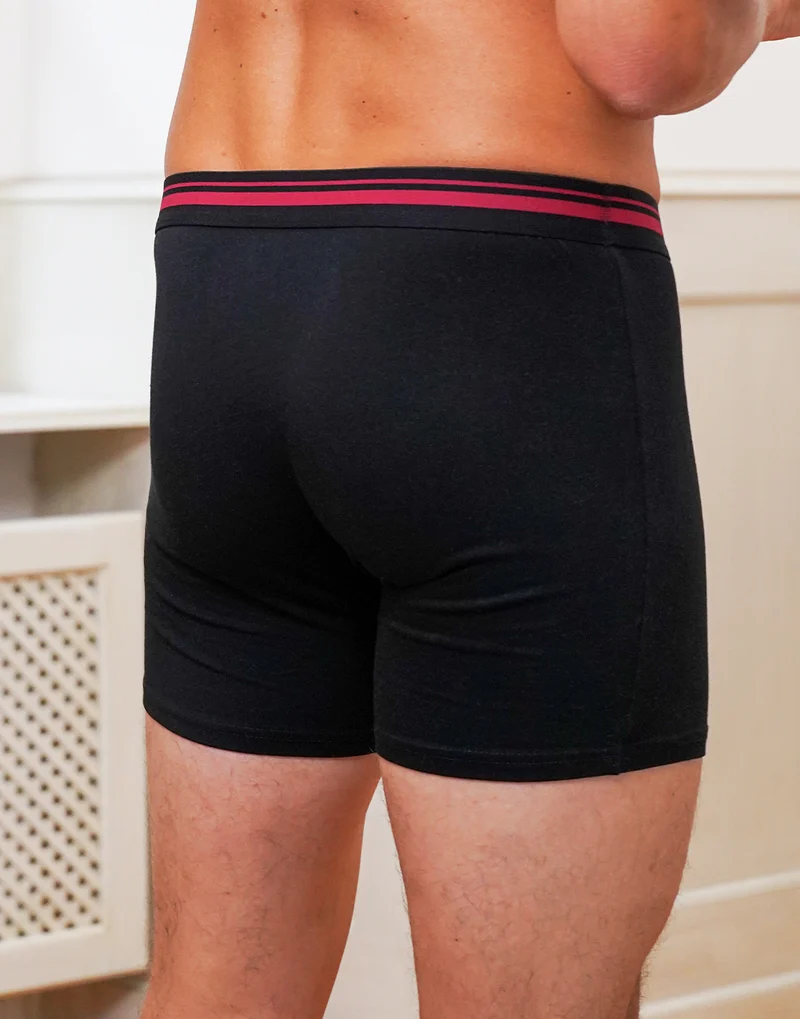 Boxershorts-Set Black/Bordeaux