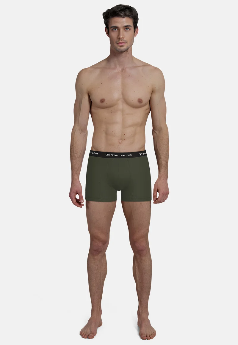 TOM TAILOR Hip Pants 3er Pack grün-dunkel-melange