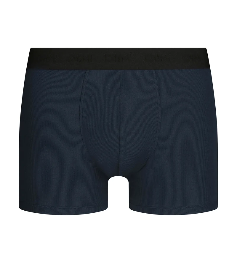Boxershorts für Herren aus gerippter Modal-Baumwolle in Mitternachtsblau von Dim Élégant