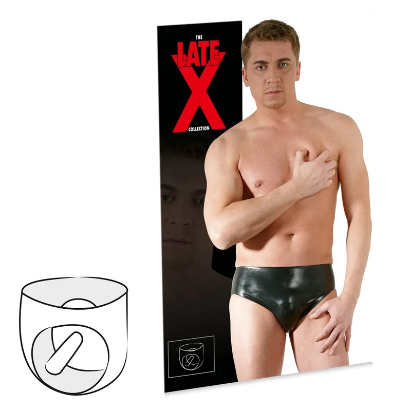 Latex Herren Penisslip M-XL mit Analdildo "Edamus"