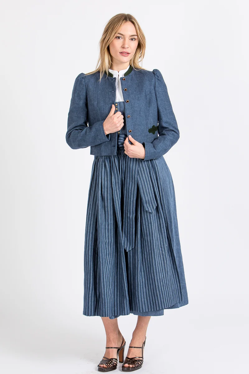 Gottseidank Trachtenjacke Flora Mao Blau