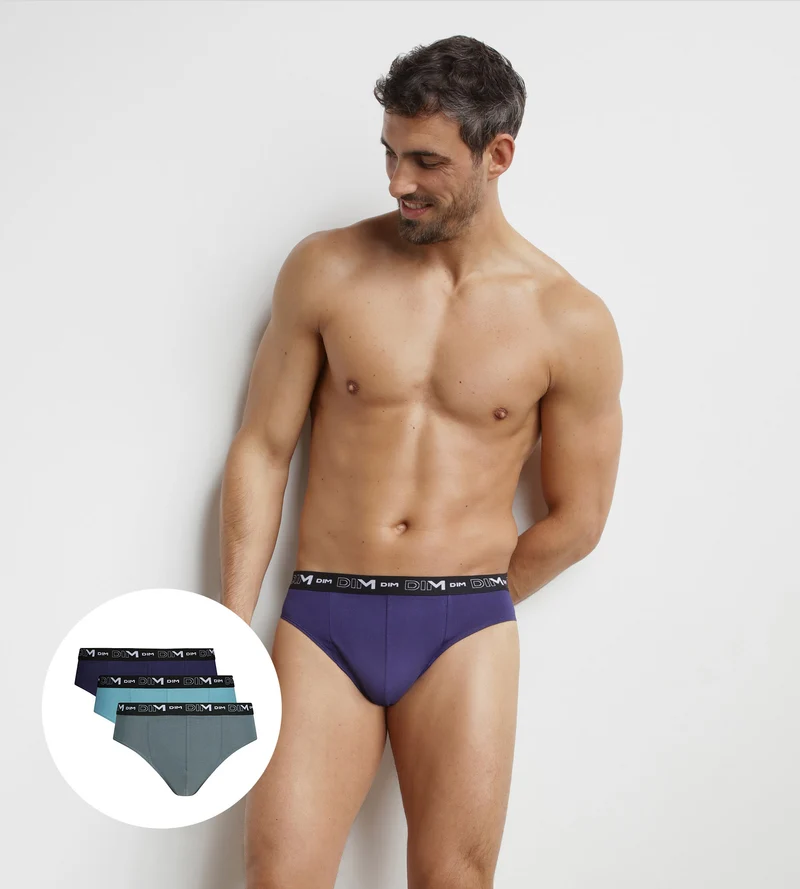 3er-Pack Herrenunterhosen Glace Dim Coton Stretch
