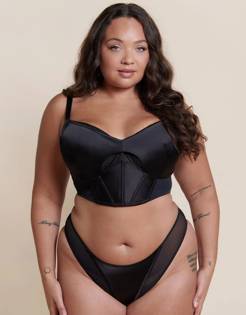 Curvy Kate Unapologetic Longline Balcony Bra Black