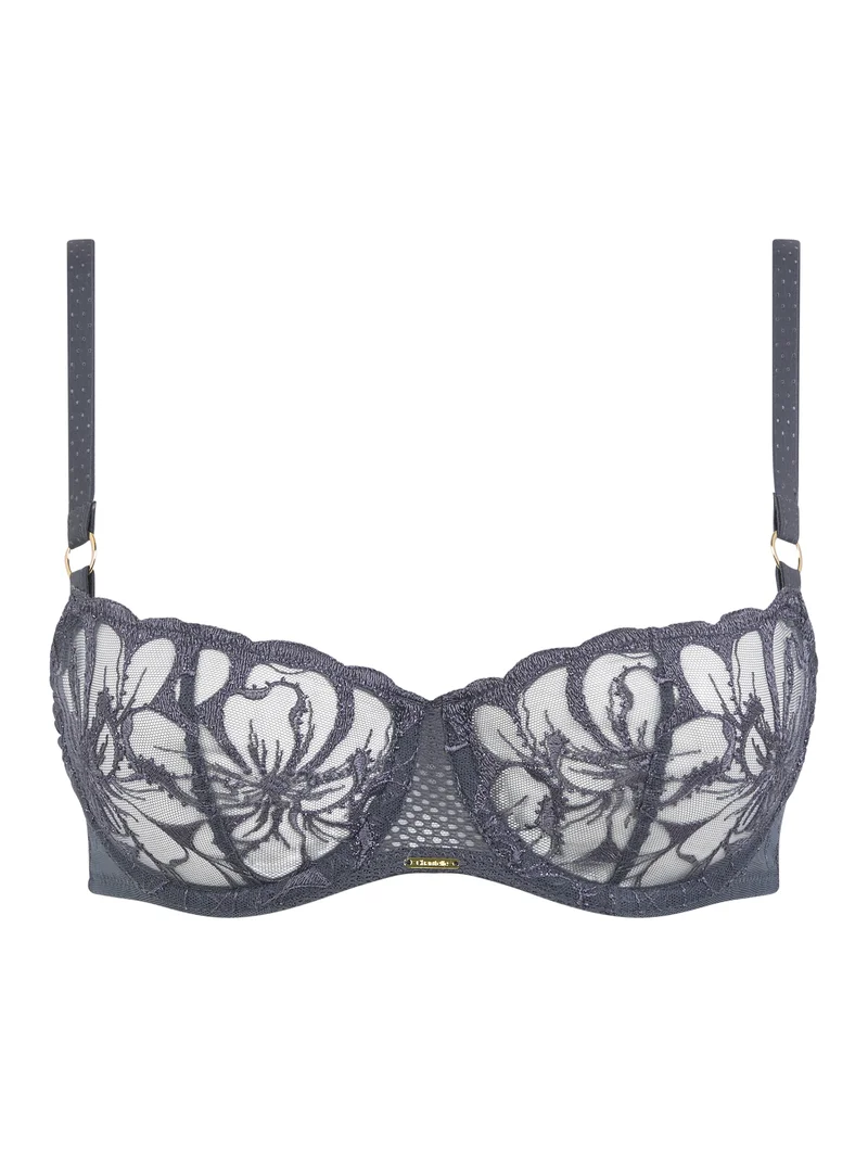 Chantelle - Fleurs Halbschalen-Balkon-BH, Farbe Grau