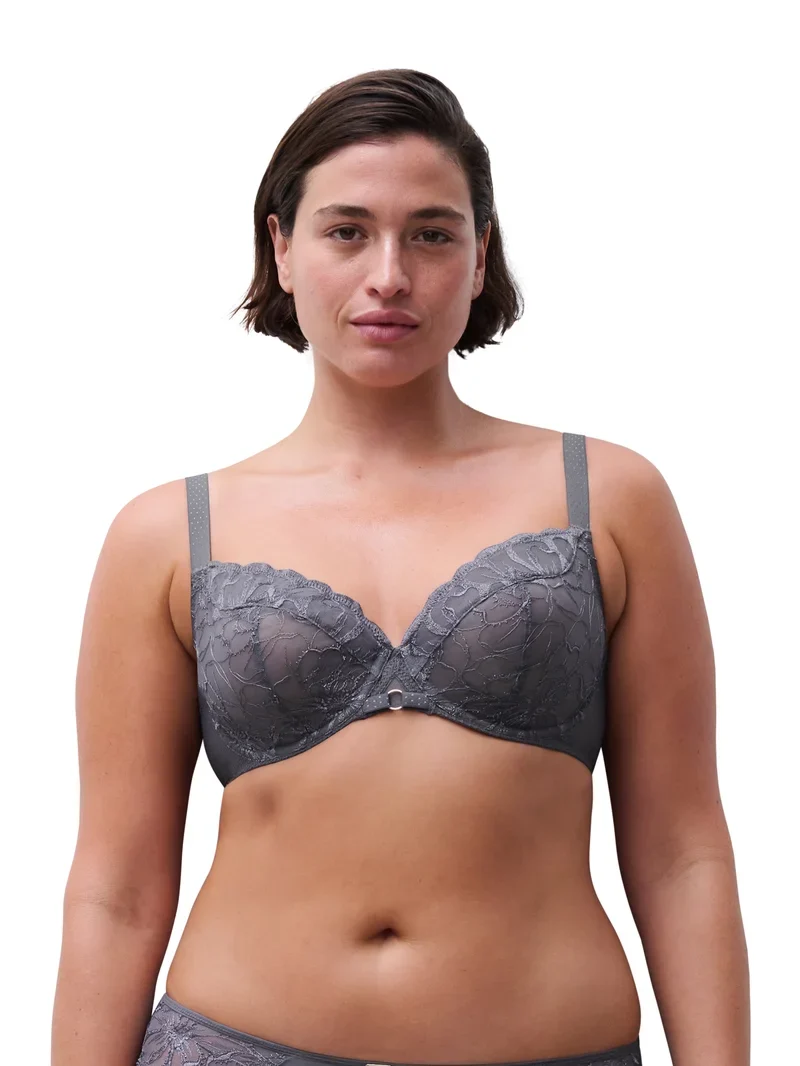 Chantelle – Fleurs-Bügel-BH, elegant grau