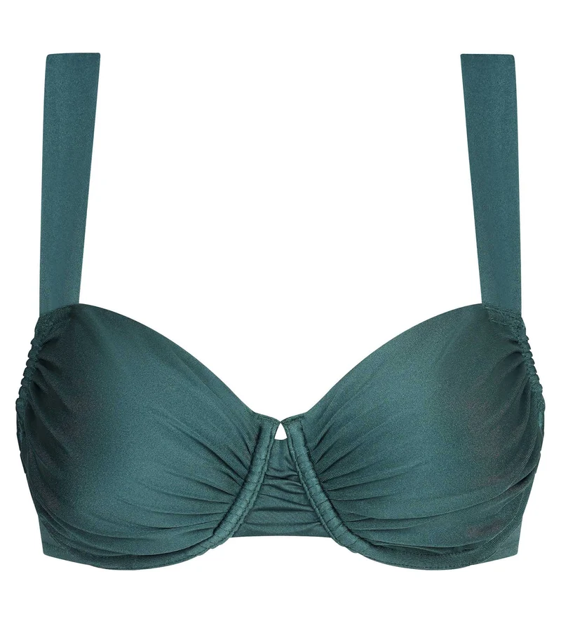 Badeanzug-Oberteil mit Bügeln für Damen Smaragdgrün Dim Swimwear