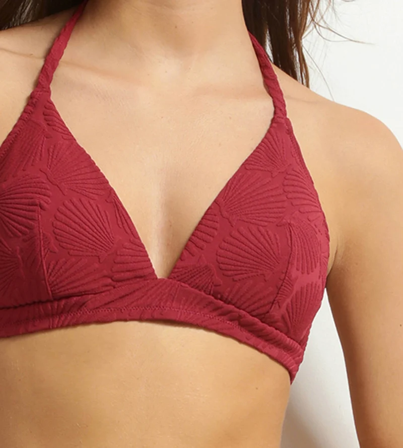 Triangel-Bikini-Oberteil mit Muschelmotiv von Dim Swimwear