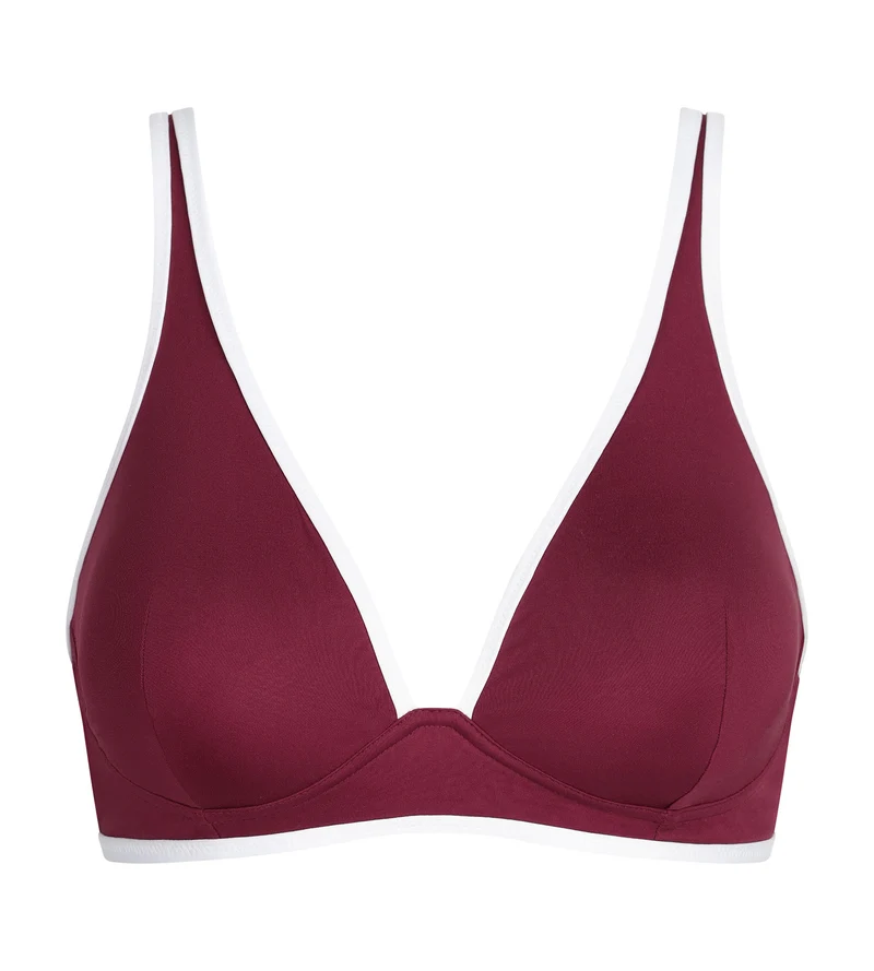 Triangel-Bikini-Oberteil ohne Bügel Rot Dim Timeless