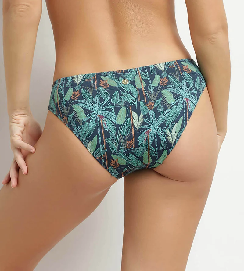 Bikini-Höschen mit tropischem Muster von Dim Swimwear
