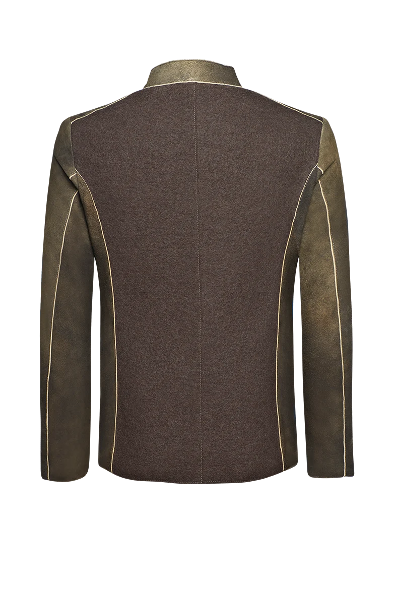 Hirschlederjacke mit Lammfellfutter