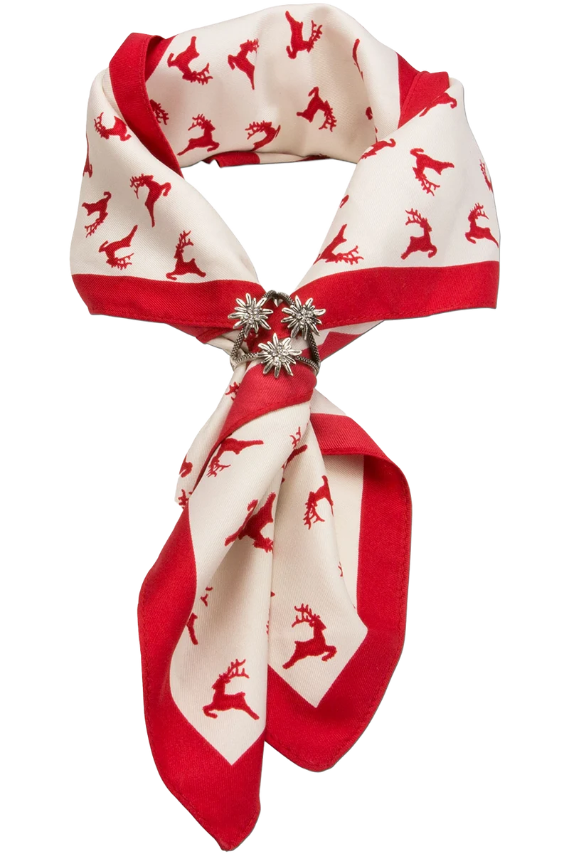 Damen Tuchhalter Edelweiß mit Strasssteinchen