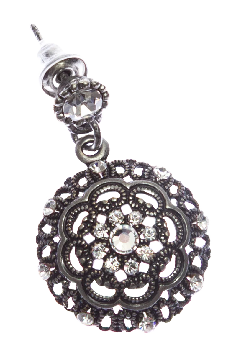 Damen Ohrstecker mit floralem Ornamentanhänger