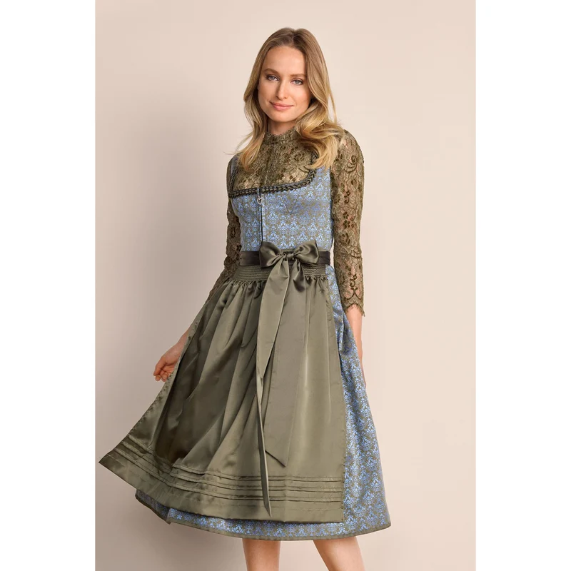 Dirndl Enni in grün/blau