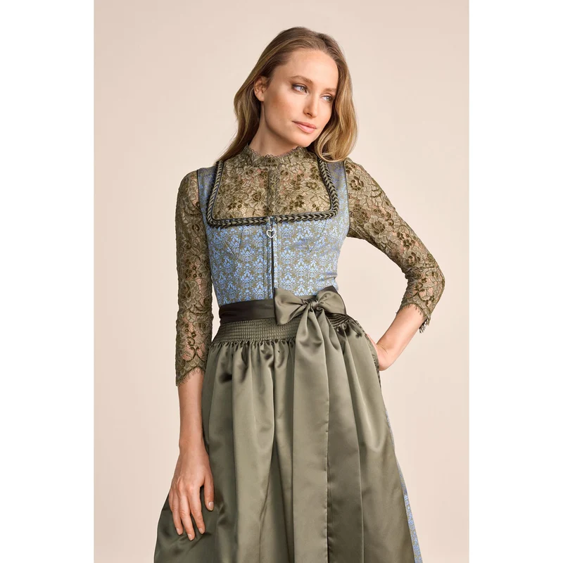 Dirndl Enni in grün/blau