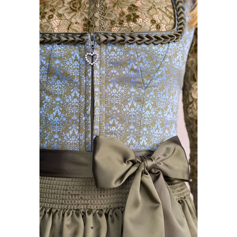 Dirndl Enni in grün/blau