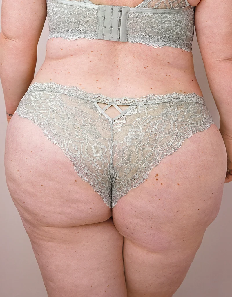 Brazilian-Slip Eliana Satin Sagegrey