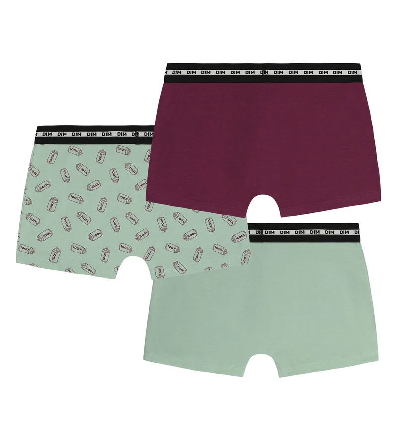 3er-Pack Boxershorts für Jungen aus Stretch-Baumwolle in Kupfer mit EcoDim-Motiven Mode