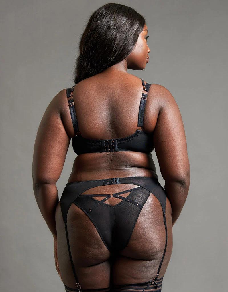 Scantilly Studded Seduction Padded Half Cup Bra Black