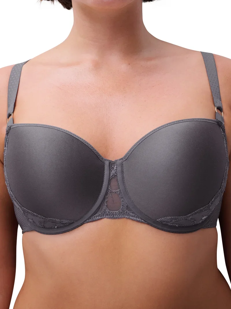 Chantelle - Fleurs Halbschalen-Memory-BH, Farbe Grau