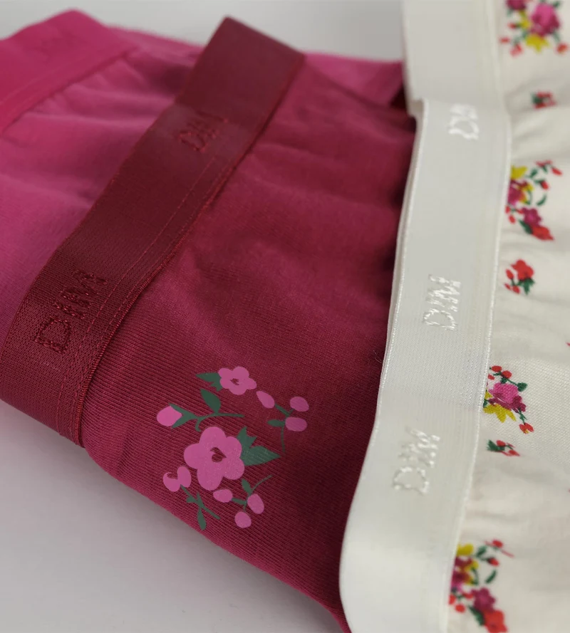3er-Pack Mädchen-Slips aus Stretch-Baumwolle Liberty Violet Les Pockets
