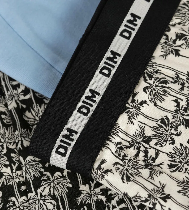 3er-Pack Boxershorts für Kinder mit Palmenmotiv Dim Coton Stretch