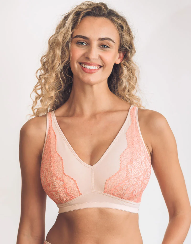 Royce Anya Non-Wired Full Cup Bralette Blush/Coral Pink