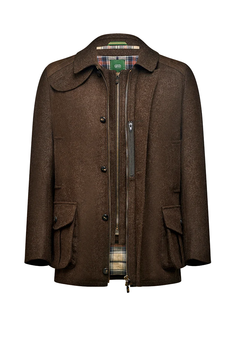 Jagd-Jacke 2 in 1 Lodenjacke mit Gilet