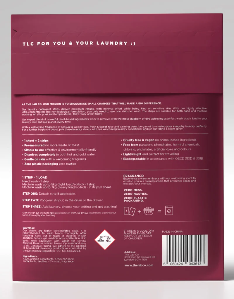 The Lab Co Laundry Strips 32 Pack Welcoming