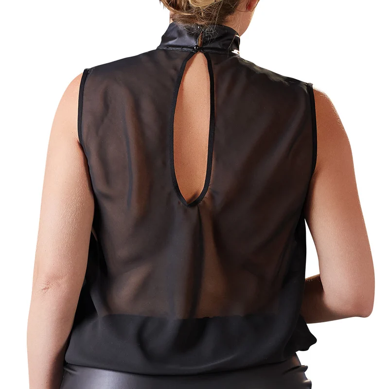 Verführerisches Minikleid XL-4XL aus Wetlook & Chiffon "Agnes"