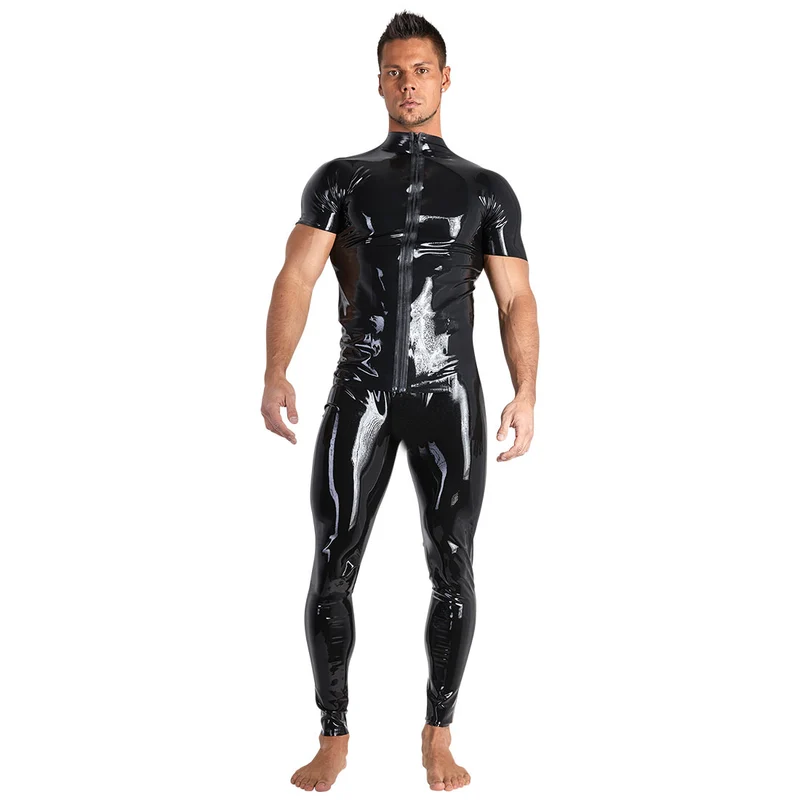 Latex Shirt M-2XL mit Front-Reißverschluss "Cesare"