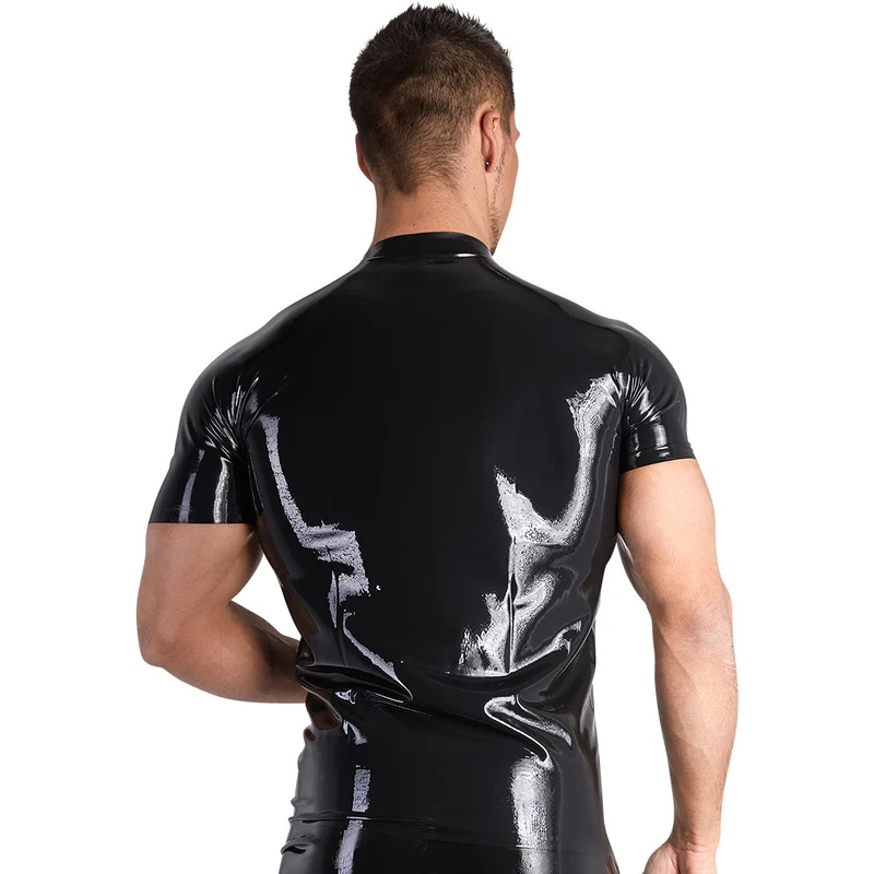 Latex Shirt M-2XL mit Front-Reißverschluss "Cesare"