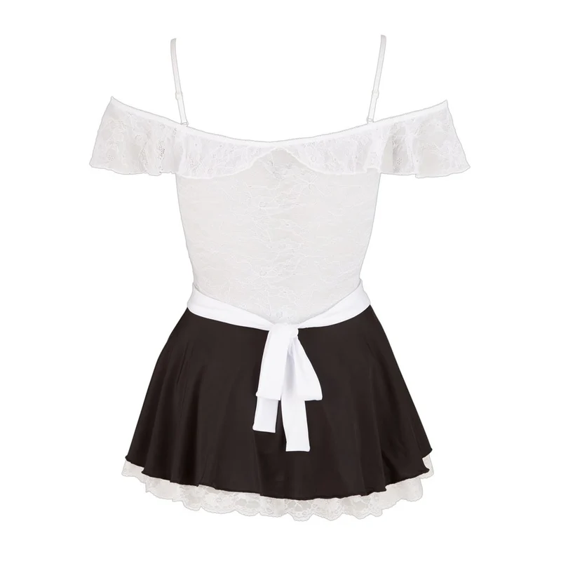 Damen Kostüm Service Kleid S-XL aus weißer Spitze "Nilla"