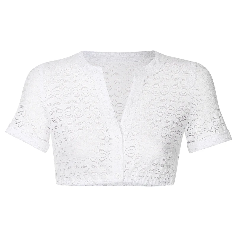 Dirndlbluse 10213SL in weiss