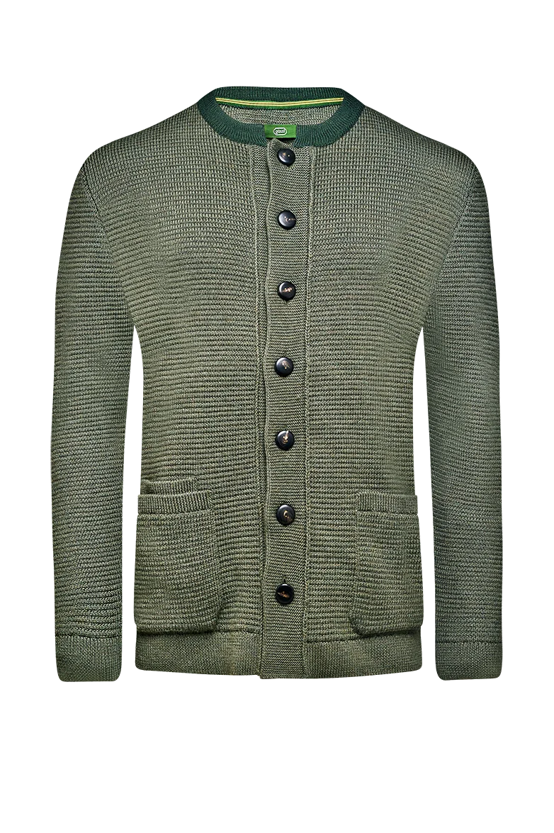 Strickjacke mit Lodenpatches