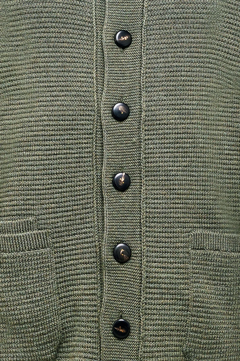 Strickjacke mit Lodenpatches