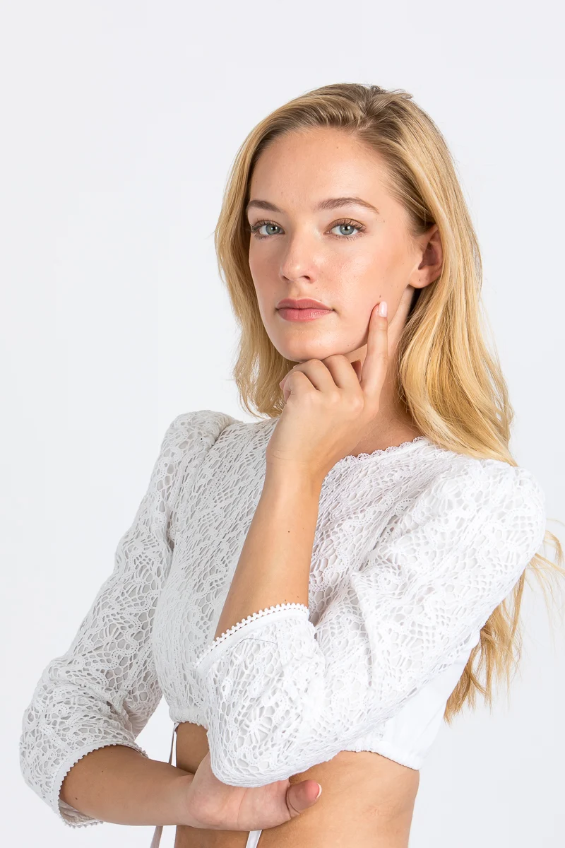Gottseidank Dirndlbluse Mariella weiß