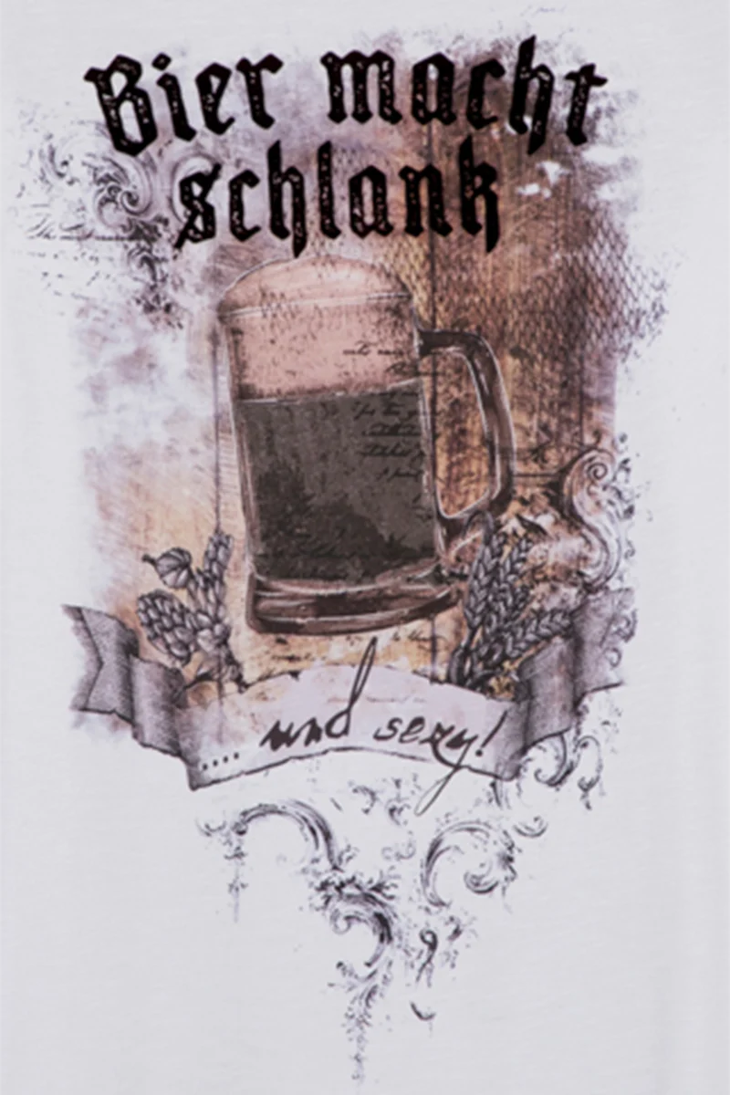 Herren T-Shirt 'Bier macht schlank'