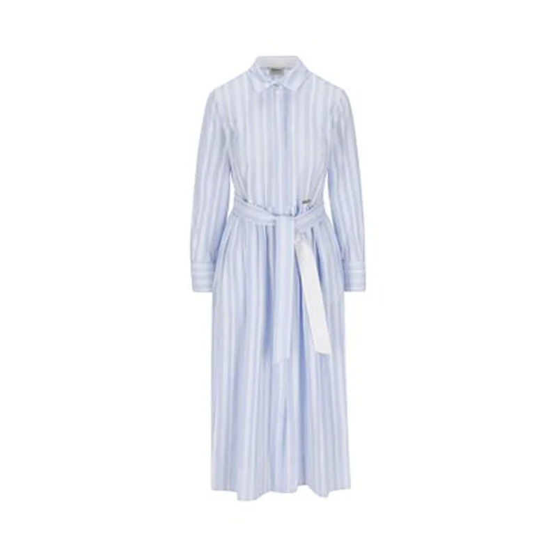 Kleid Lucrena Streifen in azurblau