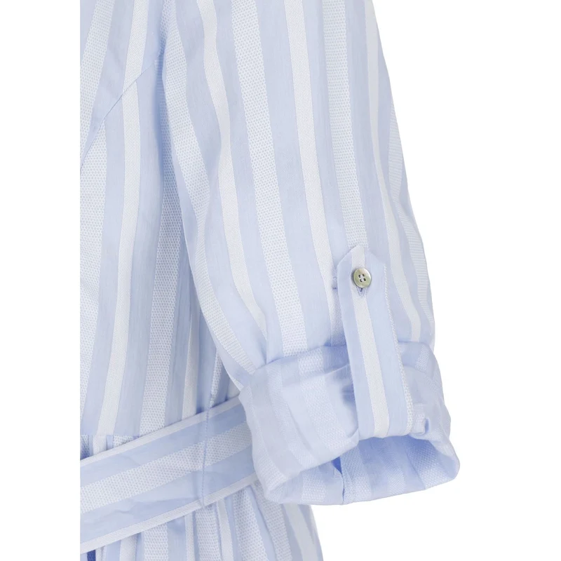 Kleid Lucrena Streifen in azurblau