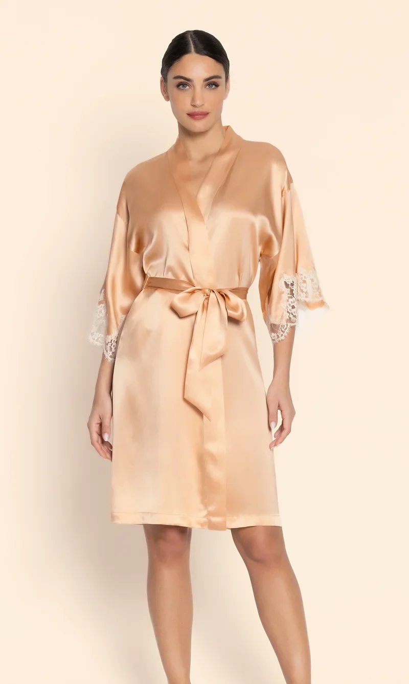 Lise Charmel – Splendeur Soie Mittellanges Negligé-Kleid Splendeur Peche