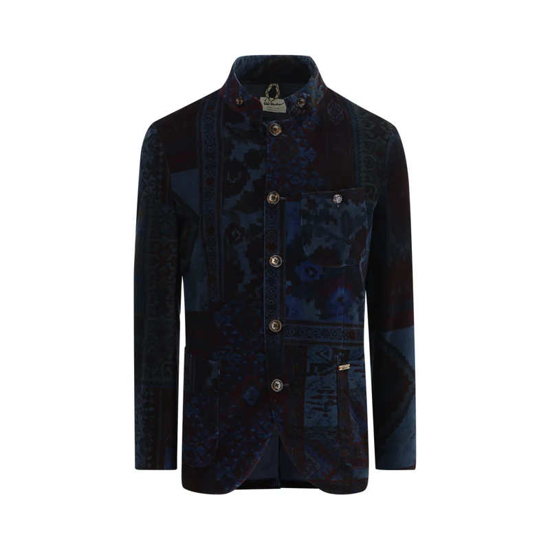 Sakko Lusandro Patchwork Bedruckt in dunkelblau