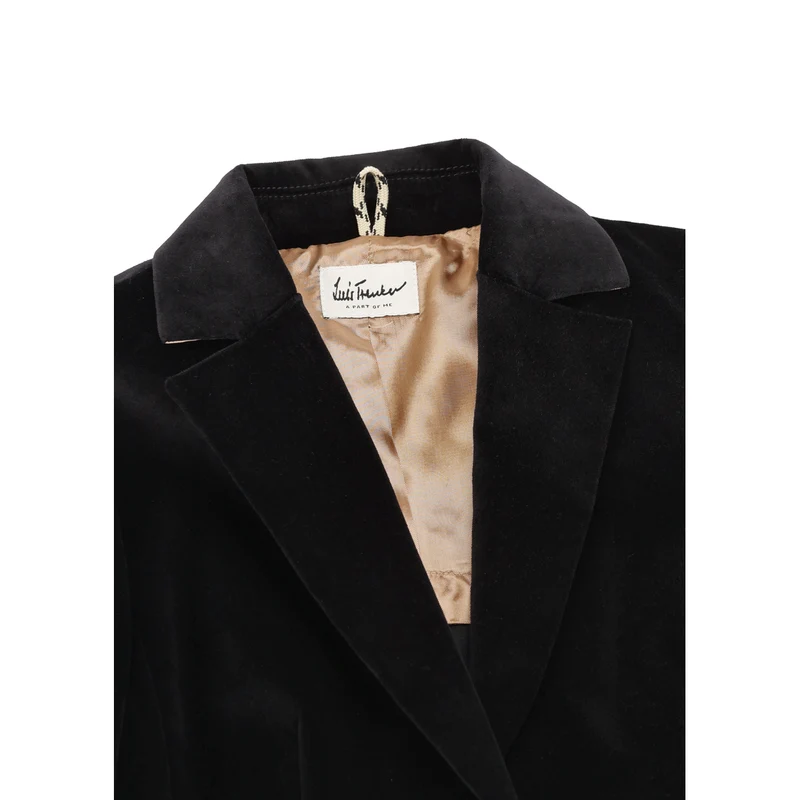 Blazer Luramea Samt in schwarz