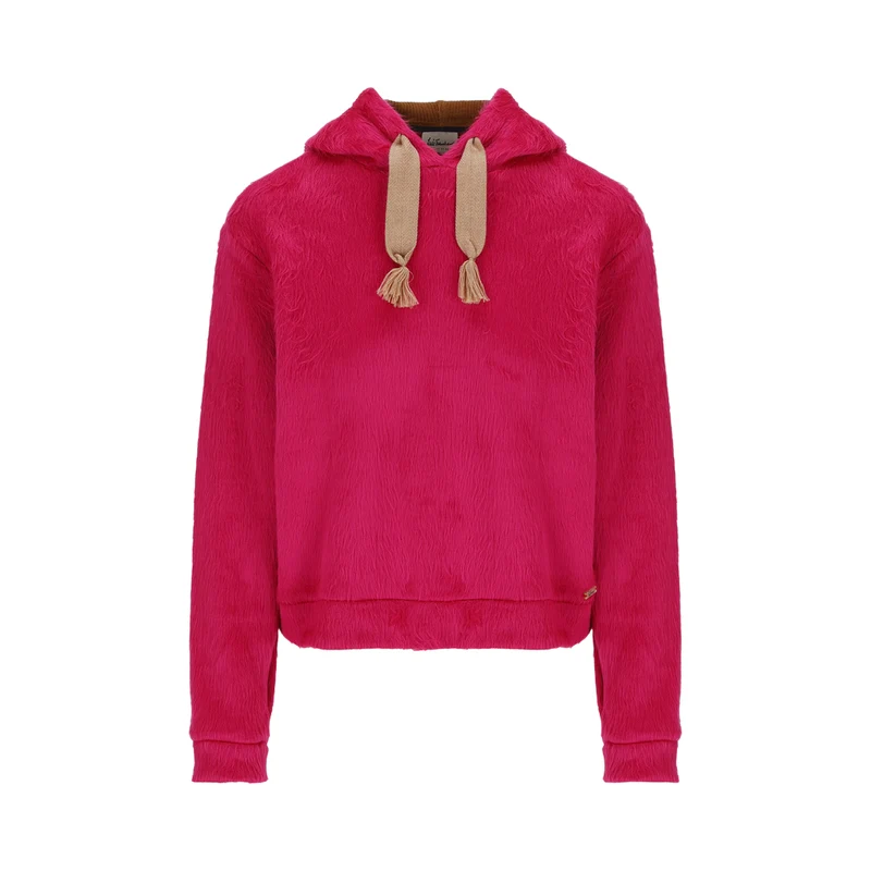 Pullover Luanette Fluffy in Fuchsia