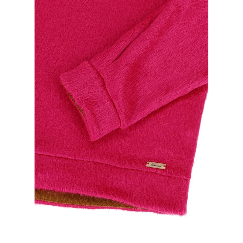Pullover Luanette Fluffy in Fuchsia
