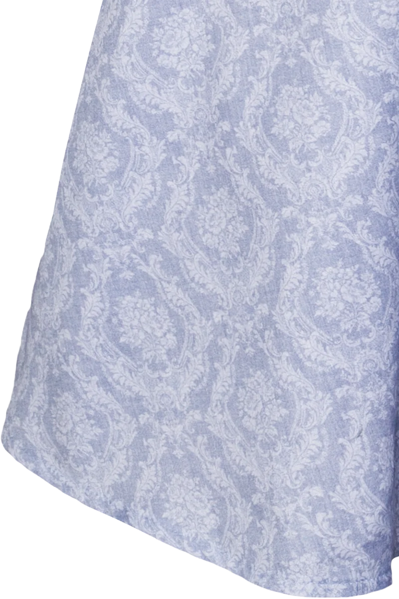 Baumwoll-Trachtenrock gemustert 79cm - blau