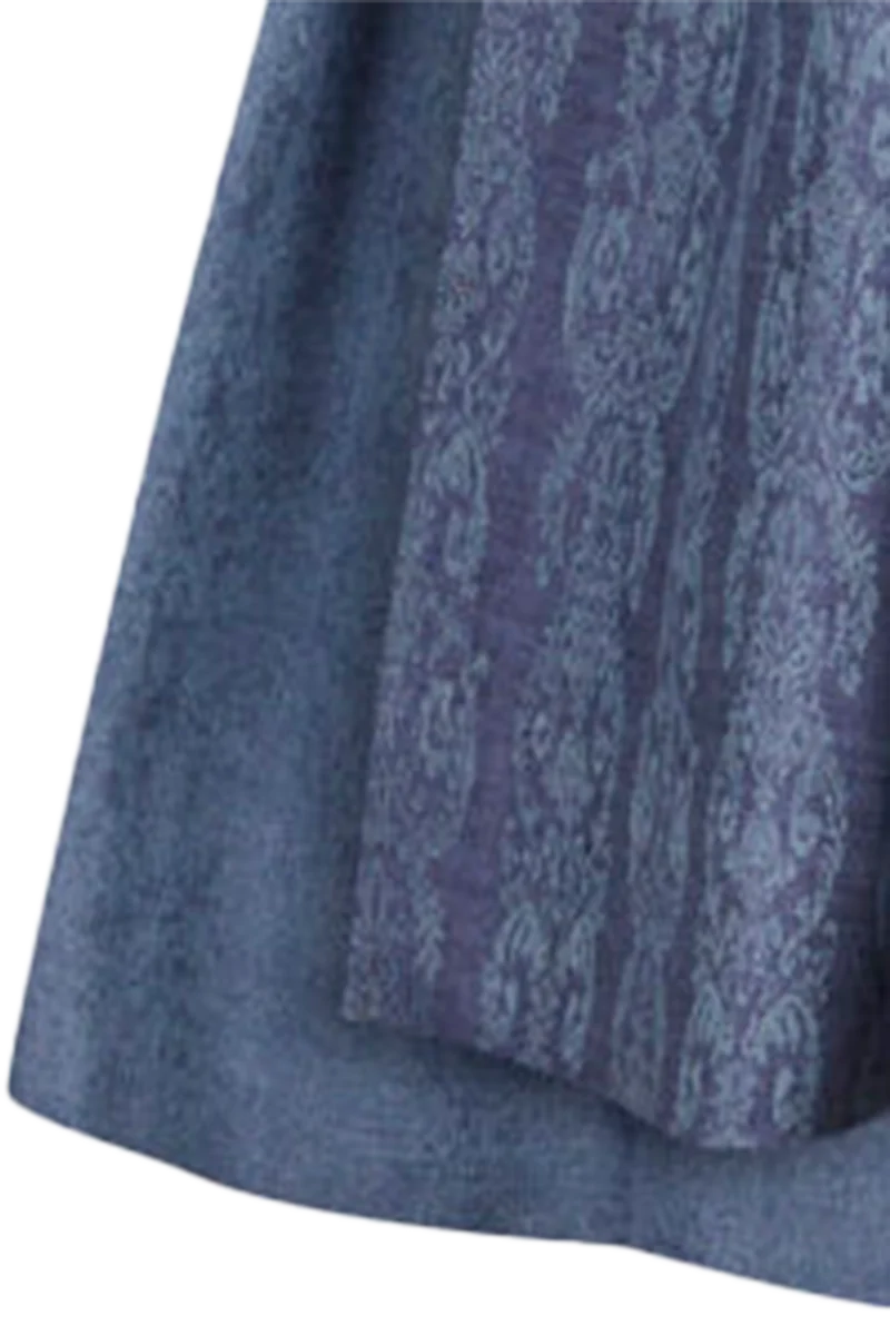 Dirndl lang Leinen mit Blumenmuster