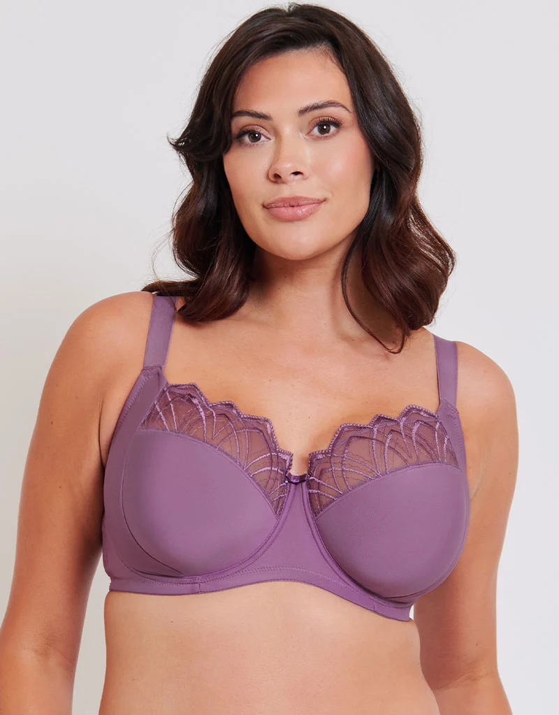 Flirtelle Emilie Deco Full Cup Side Support Bra Mauve